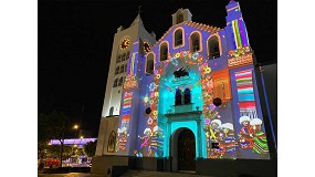 Foto de La Serie HS de Christie ilumina mapping de proyección en la Catedral de Tuxtla (México)