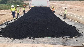 Foto de Acciona y Acciona Energa reutilizan escorias de biomasa en los trabajos de construccin de la A-68