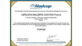 Foto de Oerlikon Balzers Francia renueva el Nadcap Merit Status por 24 meses