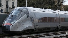 Foto de 3DZ, en el mismo vagn que los trenes de alta velocidad de Alstom con la impresin 3D ultrarrpida