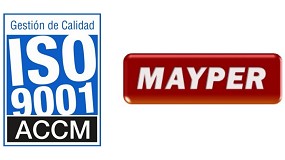 Mayper obtiene la certificacin ISO 9001:2015 de ACCM