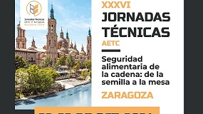 Las XXXVI Jornadas Tcnicas de la AETC se celebrarn el 22 y 23 de octubre en Zaragoza