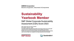 Foto de Omron, incluida en el S&P Global Sustainability Yearbook 2024 por cuarto ao consecutivo