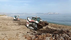 Fotografia de Mquinas Bobcat ayudan a proteger la playa de Bagheria, en Sicilia