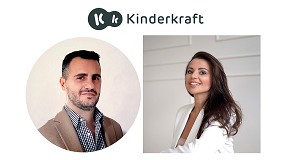 Foto de Leandro A. Schinocca, sales manager Spain, y Weronika Pawlińska, CMO de Kinderkraft, nos presentan la marca
