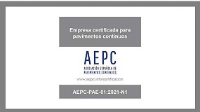 La certificacin de AEPC consolida la calidad y especializacin en pavimentos continuos