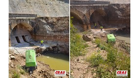 Foto de Demolicin controlada de un talud de piedra en el cauce de un ro: un cambio radical con CRAS