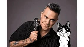 Foto de Nestl Purina revela que Felix es el patrocinador principal del Tour Europeo 2025 de Robbie Williams