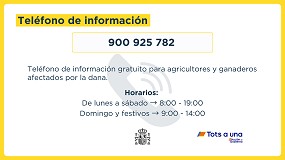 Foto de El MAPA habilita un telfono de informacin gratuito para agricultores y ganaderos afectados por la DANA