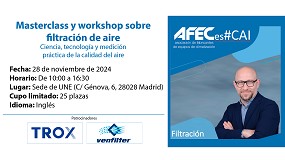 Foto de Afec organiza una masterclass y workshop sobre filtracin de aire