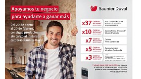 Saunier Duval ofrece productos sin cargo al instalar sus calderas