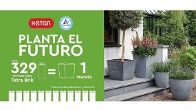 Keter y Tetra Pak presentan una macetas sostenibles fabricadas con polialuminio