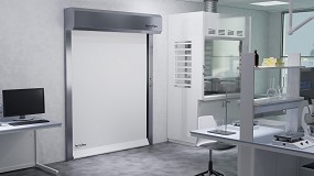 La puerta rpida de Ferroflex que mantiene la mxima permeabilidad al aire en laboratorios y salas blancas