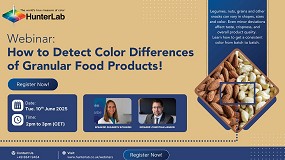 HunterLab organiza el webinar gratuito Control de color y tueste en frutos secos, snacks y legumbres