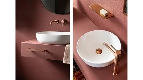Foto de Los accesorios de baño Ergos de ramonsoler, también disponibles en acabado cobre cepillado