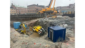 Foto de Excavacin de pozo inclinado en el Metro de Estocolmo con raise boring