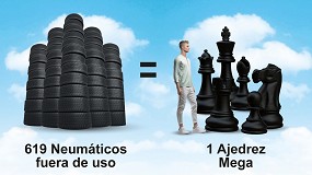 Foto de Sabas que el ajedrez ms grande del mundo est hecho con neumticos reciclados?