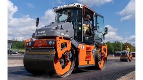 Foto de Compactacin sin emisiones con el nuevo rodillo tndem HX 70e, de Hamm
