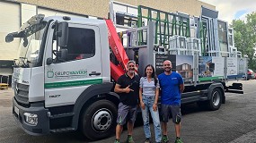 Transgras entrega una gra Fassi F85B con caja fija a Aluminios Valverde