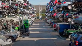 Estanteras cantilver Ohra para el desguace Silverlake: El almacenamiento ms compacto posible