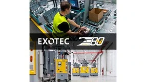 Foto de Exotec y E80 Group juntos con la automatización de los almacenes de supermercados y bienes de consumo