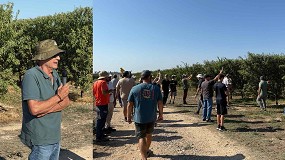 El DemoTour de Agromillora muestra en Raimat cmo avanzar hacia los 3.000 kg/ha en almendro en seto