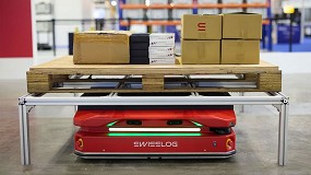 Transporte de pals con la nueva serie IntraMove AMR de Swisslog