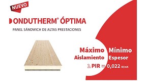 Nuevo Ondutherm ptima, el panel sndwich de madera de altas prestaciones trmicas