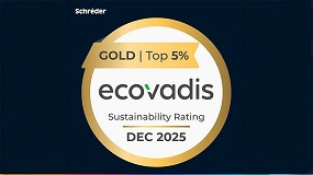 Schr�der refuerza su liderazgo en sostenibilidad al obtener la calificaci�n EcoVadis Gold por cuarto a�o consecutivo