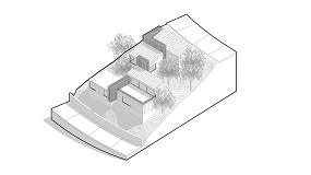 Proyecto CUC, vivienda bifamiliar escalonada con n�cleos bioclim�ticos compartidos