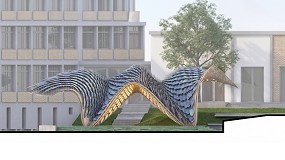 Foto de ICEX lleva a Frankfurt una instalaci�n arquitect�nica inspirada en Gaud� como representaci�n de Espa�a