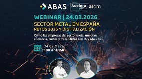 Foto de AECIM y Abas ERP organizan un webinar para analizar los retos del sector metal en 2026