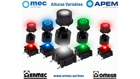 Ermec presenta soluciones de pulsadores para PCB con alturas configurables de MEC (APEM)