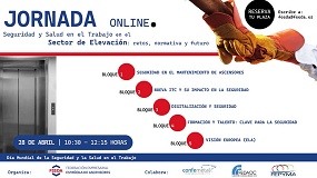 Jornada t�cnica online �Seguridad y salud en el trabajo en el sector de elevaci�n: retos, normativa y futuro�