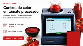 NEURTEK organiza un webinar sobre control del color en tomate y derivados para la industria alimentaria