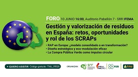 Foto de SRR 2026 debatirá el futuro de la RAP y los SCRAPs en el reciclaje español