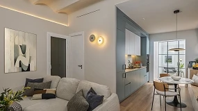 Foto de ACP Interiors transforma un piso de 60 metros cuadrados con escasa luz natural en un hogar cálido y funcional