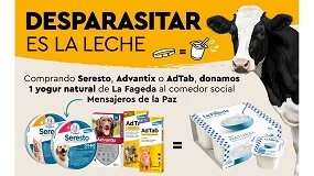 Foto de Elanco y GUAW convierten la desparasitación de mascotas en ayuda alimentaria con la campaña 'Desparasitar es la leche'
