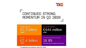 Foto de TK Elevator mantiene el crecimiento y alcanza nuevos récords de beneficio y margen