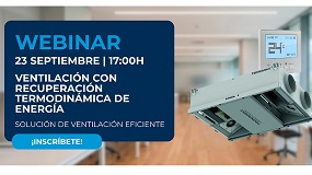 Foto de Tecna analizará la ventilación con recuperación termodinámica de energía en un nuevo webinar