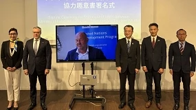 Foto de Kobelco assina memorando de entendimento com o PNUD para testar o K-DIVE na Ucr�nia