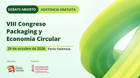 El VIII Congreso de Packaging y Econom�a Circular reunir� el 29 de octubre en Feria Valencia a representantes de toda la cadena de valor