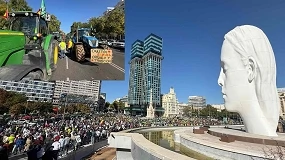 Foto de La tractorada de Madrid se queda en concentración tras el accidente ferroviario