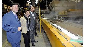 Foto de La consejera de Fomento de Castilla-La Mancha visita una fbrica de cermica estructural