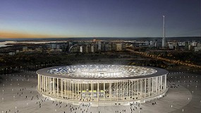 Foto de El policarbonato cubre la fachada del Estadio Nacional de Brasilia para el Mundial de ftbol de 2014