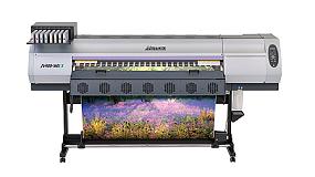 Foto de Mimaki presenta la nueva tinta ltex LX101 para las impresoras JV400LX en la feria Fespa 2013