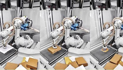 Foto de Robots de ABB con inteligencia artificial de Covariant en logística