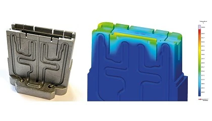 Foto de Insertos de molde de la impresora 3D con refrigeración óptima desarrollados con simulación