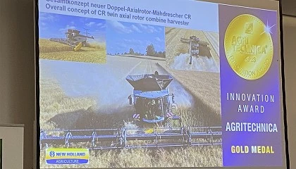 Foto de La cosechadora de rotores CR da a New Holland la nica Medalla de Oro de Agritechnica 2023