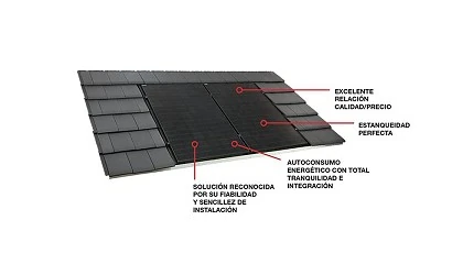 Foto de Tejas Borja presenta el sistema de paneles fotovoltaicos integrados en el tejado: ERI
